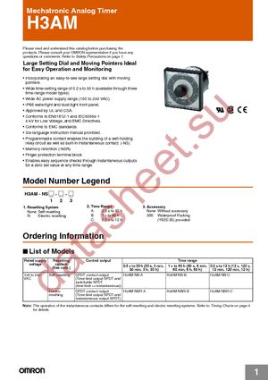 H3AM-NS-A AC100-240 datasheet  